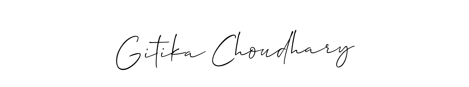 It looks lik you need a new signature style for name Gitika Choudhary. Design unique handwritten (Allison_Script) signature with our free signature maker in just a few clicks. Gitika Choudhary signature style 2 images and pictures png