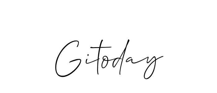 How to make Gitoday signature? Allison_Script is a professional autograph style. Create handwritten signature for Gitoday name. Gitoday signature style 2 images and pictures png