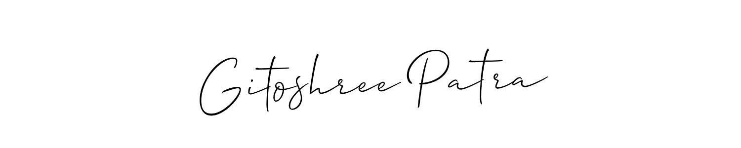 Make a beautiful signature design for name Gitoshree Patra. With this signature (Allison_Script) style, you can create a handwritten signature for free. Gitoshree Patra signature style 2 images and pictures png