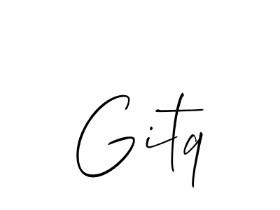 Also You can easily find your signature by using the search form. We will create Gitq name handwritten signature images for you free of cost using Allison_Script sign style. Gitq signature style 2 images and pictures png