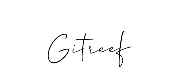if you are searching for the best signature style for your name Gitreef. so please give up your signature search. here we have designed multiple signature styles  using Allison_Script. Gitreef signature style 2 images and pictures png