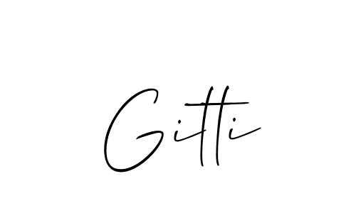 Gitti stylish signature style. Best Handwritten Sign (Allison_Script) for my name. Handwritten Signature Collection Ideas for my name Gitti. Gitti signature style 2 images and pictures png