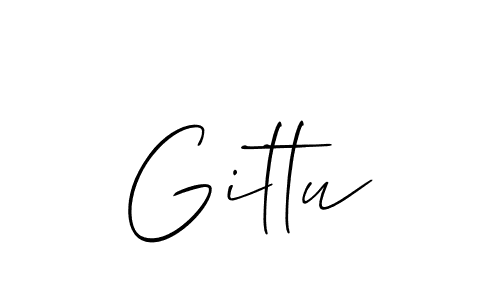 Make a beautiful signature design for name Gittu. With this signature (Allison_Script) style, you can create a handwritten signature for free. Gittu signature style 2 images and pictures png