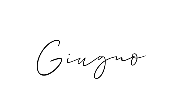 Create a beautiful signature design for name Giugno. With this signature (Allison_Script) fonts, you can make a handwritten signature for free. Giugno signature style 2 images and pictures png