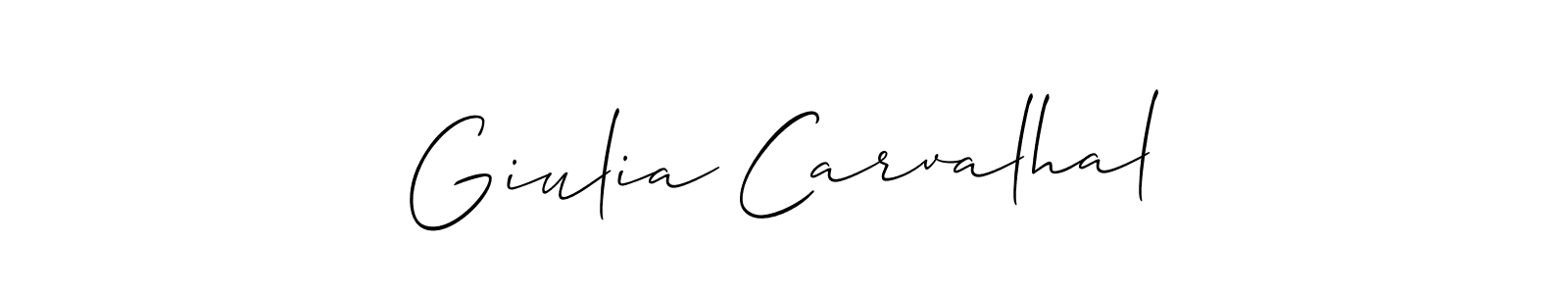 if you are searching for the best signature style for your name Giulia Carvalhal. so please give up your signature search. here we have designed multiple signature styles  using Allison_Script. Giulia Carvalhal signature style 2 images and pictures png