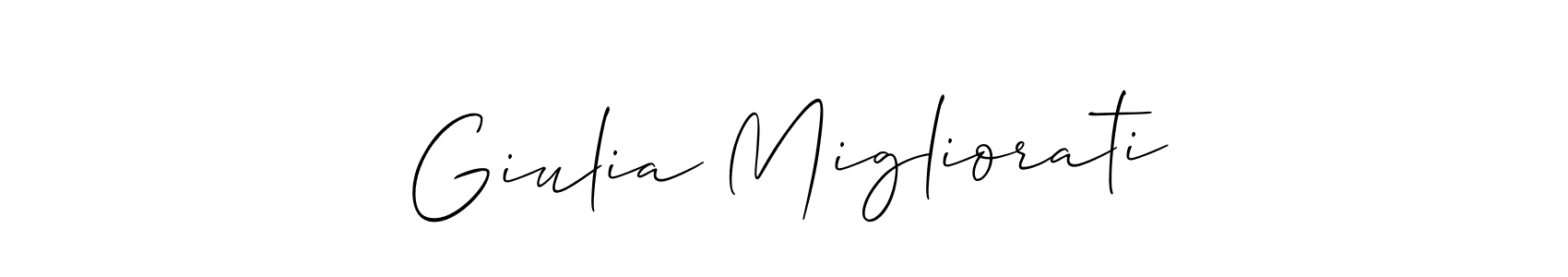 See photos of Giulia Migliorati official signature by Spectra . Check more albums & portfolios. Read reviews & check more about Allison_Script font. Giulia Migliorati signature style 2 images and pictures png