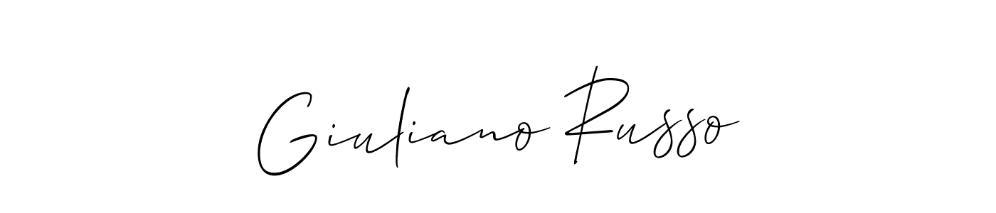 Also You can easily find your signature by using the search form. We will create Giuliano Russo name handwritten signature images for you free of cost using Allison_Script sign style. Giuliano Russo signature style 2 images and pictures png