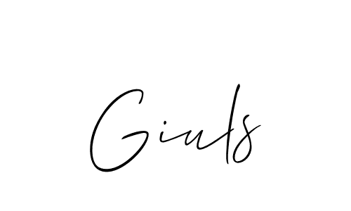 Check out images of Autograph of Giuls name. Actor Giuls Signature Style. Allison_Script is a professional sign style online. Giuls signature style 2 images and pictures png