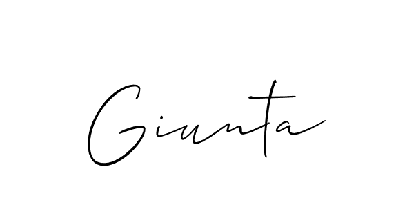 Giunta stylish signature style. Best Handwritten Sign (Allison_Script) for my name. Handwritten Signature Collection Ideas for my name Giunta. Giunta signature style 2 images and pictures png