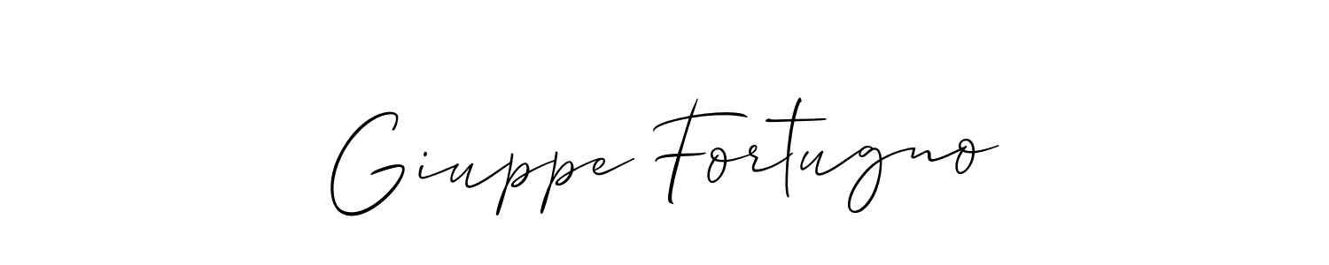 How to make Giuppe Fortugno signature? Allison_Script is a professional autograph style. Create handwritten signature for Giuppe Fortugno name. Giuppe Fortugno signature style 2 images and pictures png