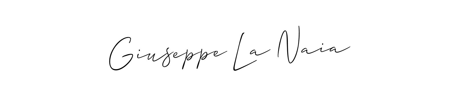 Make a short Giuseppe La Naia signature style. Manage your documents anywhere anytime using Allison_Script. Create and add eSignatures, submit forms, share and send files easily. Giuseppe La Naia signature style 2 images and pictures png