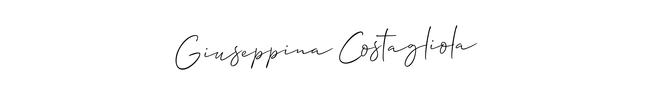 Giuseppina Costagliola stylish signature style. Best Handwritten Sign (Allison_Script) for my name. Handwritten Signature Collection Ideas for my name Giuseppina Costagliola. Giuseppina Costagliola signature style 2 images and pictures png