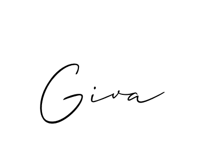 Giva stylish signature style. Best Handwritten Sign (Allison_Script) for my name. Handwritten Signature Collection Ideas for my name Giva. Giva signature style 2 images and pictures png
