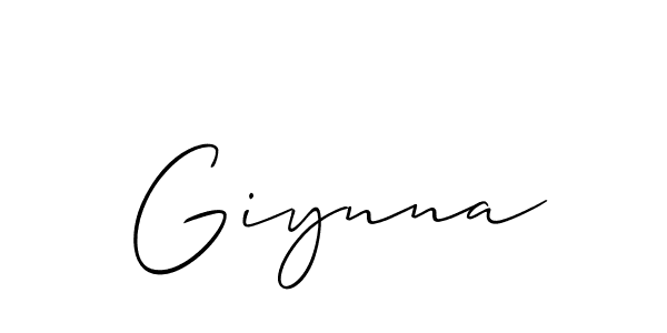 Best and Professional Signature Style for Giynna. Allison_Script Best Signature Style Collection. Giynna signature style 2 images and pictures png