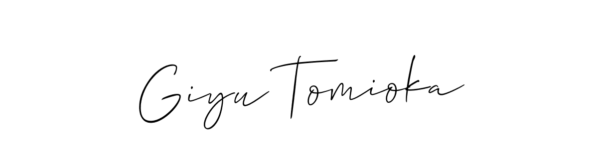 How to make Giyu Tomioka signature? Allison_Script is a professional autograph style. Create handwritten signature for Giyu Tomioka name. Giyu Tomioka signature style 2 images and pictures png