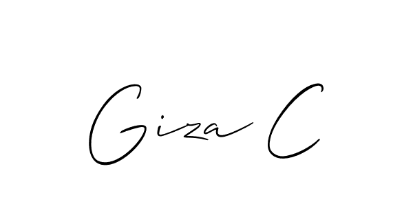 You should practise on your own different ways (Allison_Script) to write your name (Giza C) in signature. don't let someone else do it for you. Giza C signature style 2 images and pictures png