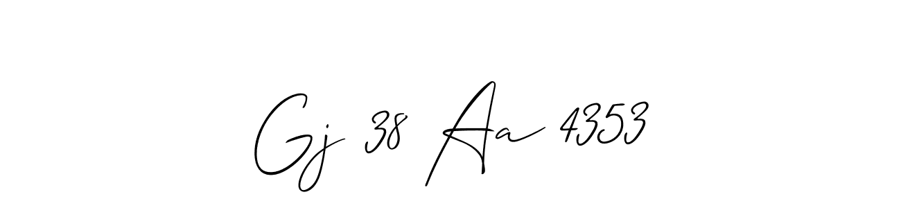 Use a signature maker to create a handwritten signature online. With this signature software, you can design (Allison_Script) your own signature for name Gj 38 Aa 4353. Gj 38 Aa 4353 signature style 2 images and pictures png