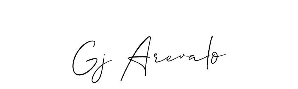 Similarly Allison_Script is the best handwritten signature design. Signature creator online .You can use it as an online autograph creator for name Gj Arevalo. Gj Arevalo signature style 2 images and pictures png