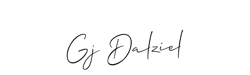 Make a beautiful signature design for name Gj Dalziel. With this signature (Allison_Script) style, you can create a handwritten signature for free. Gj Dalziel signature style 2 images and pictures png