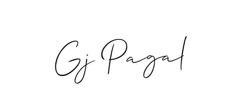 How to make Gj Pagal signature? Allison_Script is a professional autograph style. Create handwritten signature for Gj Pagal name. Gj Pagal signature style 2 images and pictures png