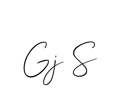 How to Draw Gj S signature style? Allison_Script is a latest design signature styles for name Gj S. Gj S signature style 2 images and pictures png