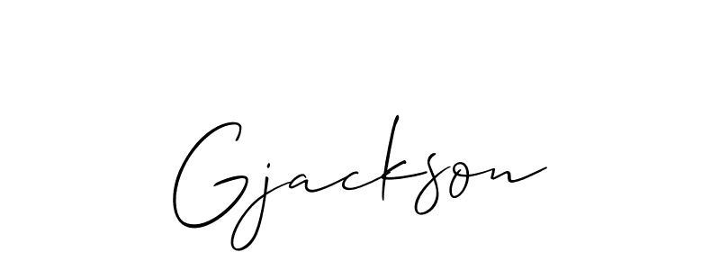 It looks lik you need a new signature style for name Gjackson. Design unique handwritten (Allison_Script) signature with our free signature maker in just a few clicks. Gjackson signature style 2 images and pictures png