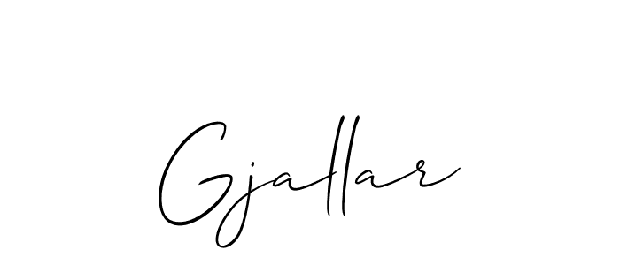 Allison_Script is a professional signature style that is perfect for those who want to add a touch of class to their signature. It is also a great choice for those who want to make their signature more unique. Get Gjallar name to fancy signature for free. Gjallar signature style 2 images and pictures png