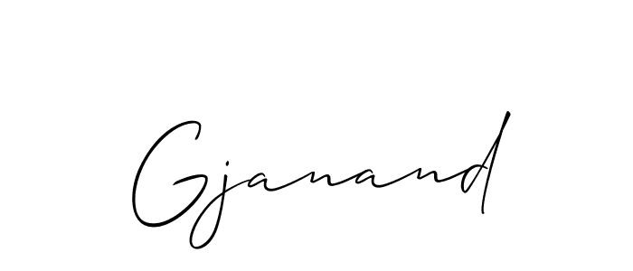 The best way (Allison_Script) to make a short signature is to pick only two or three words in your name. The name Gjanand include a total of six letters. For converting this name. Gjanand signature style 2 images and pictures png