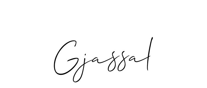 Make a short Gjassal signature style. Manage your documents anywhere anytime using Allison_Script. Create and add eSignatures, submit forms, share and send files easily. Gjassal signature style 2 images and pictures png