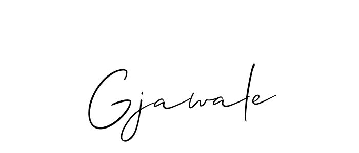The best way (Allison_Script) to make a short signature is to pick only two or three words in your name. The name Gjawale include a total of six letters. For converting this name. Gjawale signature style 2 images and pictures png