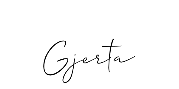 You should practise on your own different ways (Allison_Script) to write your name (Gjerta) in signature. don't let someone else do it for you. Gjerta signature style 2 images and pictures png