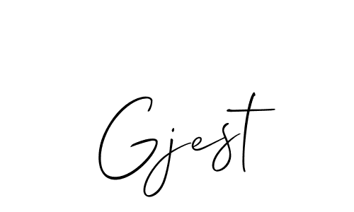 Best and Professional Signature Style for Gjest. Allison_Script Best Signature Style Collection. Gjest signature style 2 images and pictures png