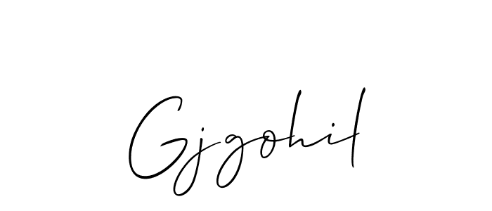 Design your own signature with our free online signature maker. With this signature software, you can create a handwritten (Allison_Script) signature for name Gjgohil. Gjgohil signature style 2 images and pictures png