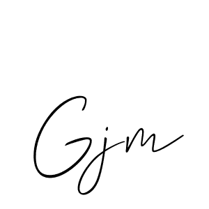 Use a signature maker to create a handwritten signature online. With this signature software, you can design (Allison_Script) your own signature for name Gjm. Gjm signature style 2 images and pictures png