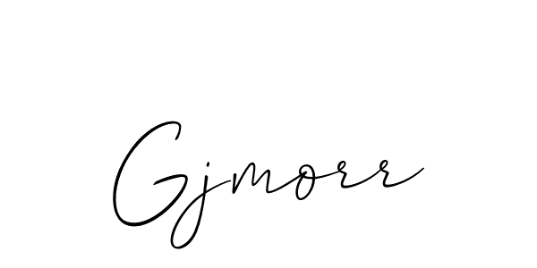How to Draw Gjmorr signature style? Allison_Script is a latest design signature styles for name Gjmorr. Gjmorr signature style 2 images and pictures png