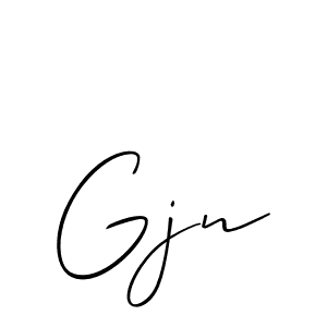 Make a beautiful signature design for name Gjn. With this signature (Allison_Script) style, you can create a handwritten signature for free. Gjn signature style 2 images and pictures png