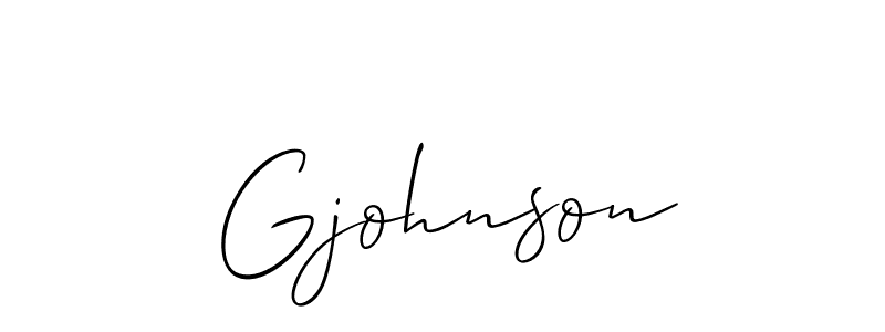Gjohnson stylish signature style. Best Handwritten Sign (Allison_Script) for my name. Handwritten Signature Collection Ideas for my name Gjohnson. Gjohnson signature style 2 images and pictures png