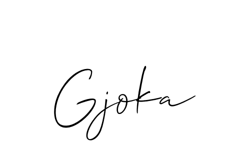 How to make Gjoka signature? Allison_Script is a professional autograph style. Create handwritten signature for Gjoka name. Gjoka signature style 2 images and pictures png