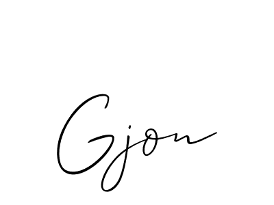 Also we have Gjon name is the best signature style. Create professional handwritten signature collection using Allison_Script autograph style. Gjon signature style 2 images and pictures png
