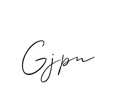 The best way (Allison_Script) to make a short signature is to pick only two or three words in your name. The name Gjpn include a total of six letters. For converting this name. Gjpn signature style 2 images and pictures png