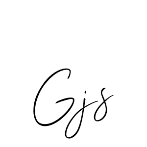 Make a beautiful signature design for name Gjs. With this signature (Allison_Script) style, you can create a handwritten signature for free. Gjs signature style 2 images and pictures png