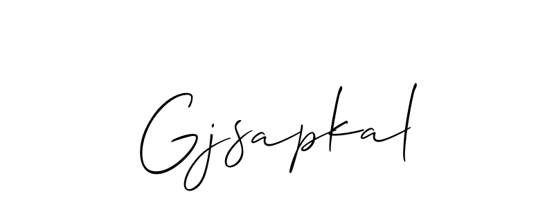 Make a short Gjsapkal signature style. Manage your documents anywhere anytime using Allison_Script. Create and add eSignatures, submit forms, share and send files easily. Gjsapkal signature style 2 images and pictures png