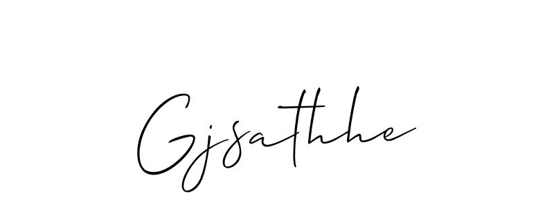 Use a signature maker to create a handwritten signature online. With this signature software, you can design (Allison_Script) your own signature for name Gjsathhe. Gjsathhe signature style 2 images and pictures png