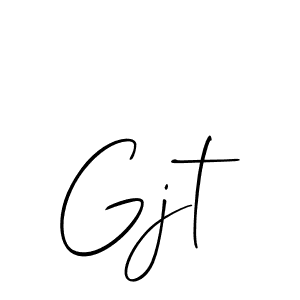 Design your own signature with our free online signature maker. With this signature software, you can create a handwritten (Allison_Script) signature for name Gjt. Gjt signature style 2 images and pictures png