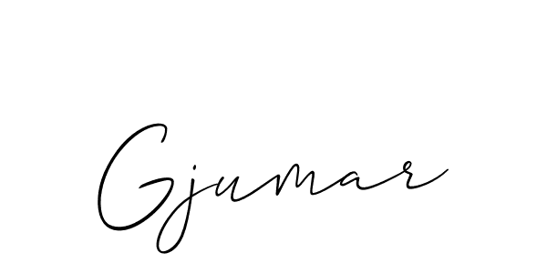 How to make Gjumar name signature. Use Allison_Script style for creating short signs online. This is the latest handwritten sign. Gjumar signature style 2 images and pictures png