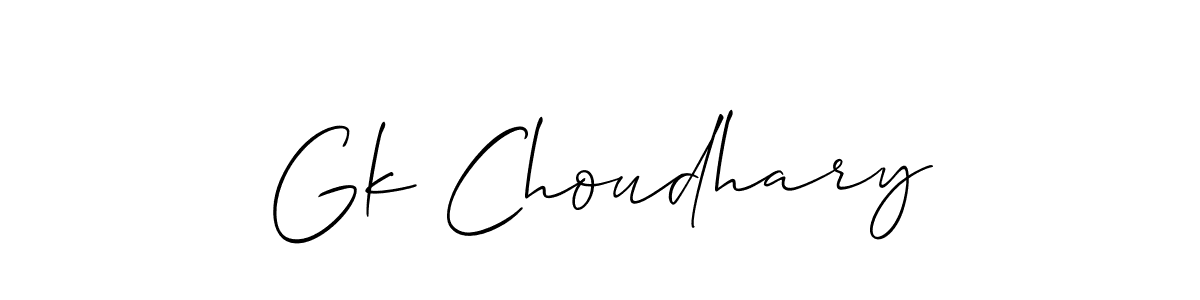Make a short Gk Choudhary signature style. Manage your documents anywhere anytime using Allison_Script. Create and add eSignatures, submit forms, share and send files easily. Gk Choudhary signature style 2 images and pictures png