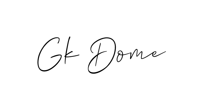 How to Draw Gk Dome signature style? Allison_Script is a latest design signature styles for name Gk Dome. Gk Dome signature style 2 images and pictures png