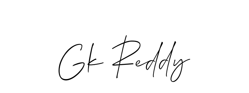 How to make Gk Reddy signature? Allison_Script is a professional autograph style. Create handwritten signature for Gk Reddy name. Gk Reddy signature style 2 images and pictures png