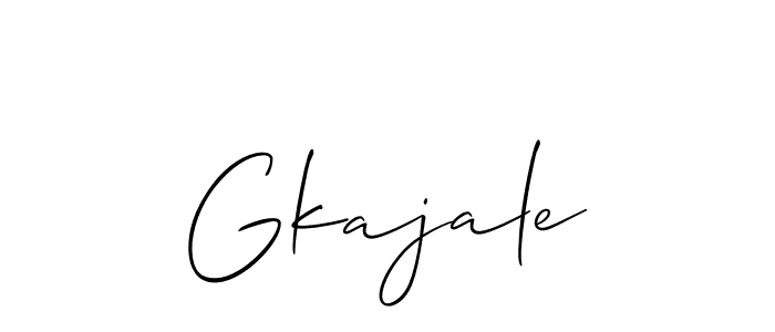 The best way (Allison_Script) to make a short signature is to pick only two or three words in your name. The name Gkajale include a total of six letters. For converting this name. Gkajale signature style 2 images and pictures png
