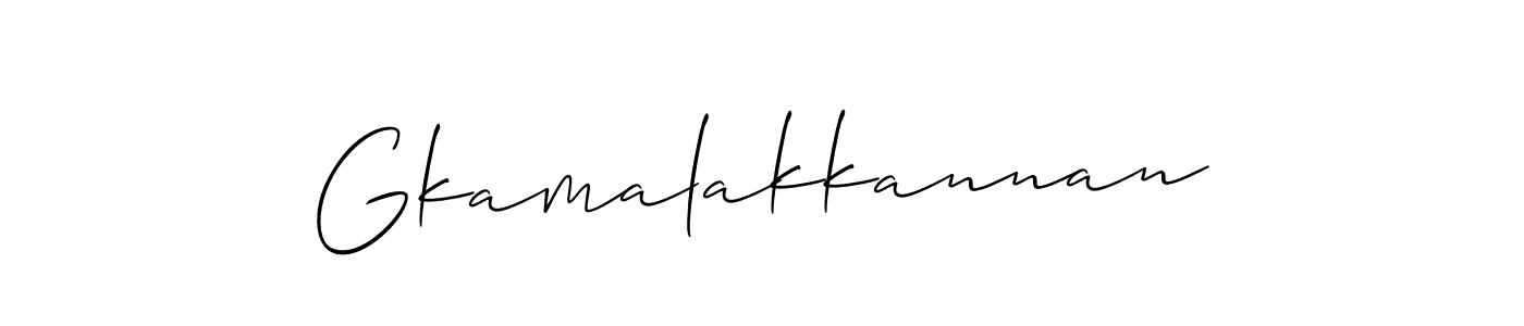 It looks lik you need a new signature style for name Gkamalakkannan. Design unique handwritten (Allison_Script) signature with our free signature maker in just a few clicks. Gkamalakkannan signature style 2 images and pictures png